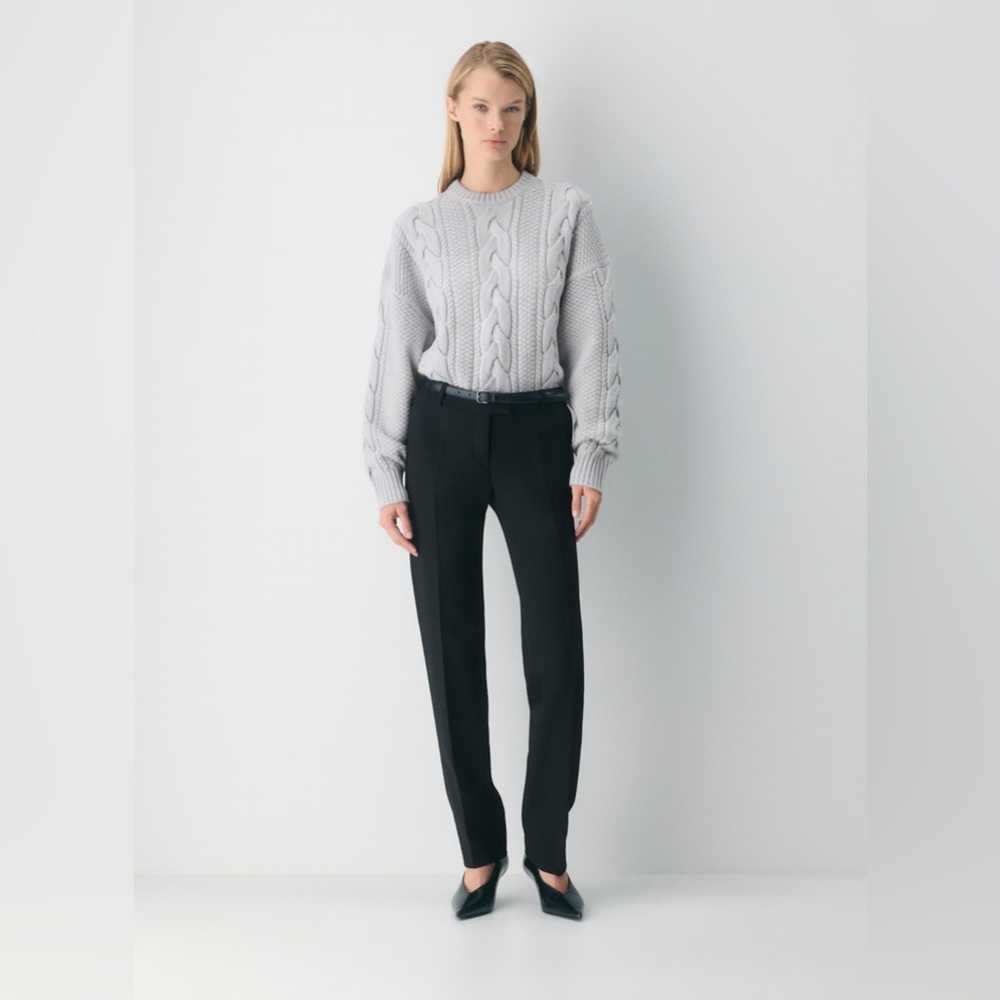 Aritzia Heritage Knit Merino‎ Wool Crew Hi-hip Sweater - Picture 2 of 10